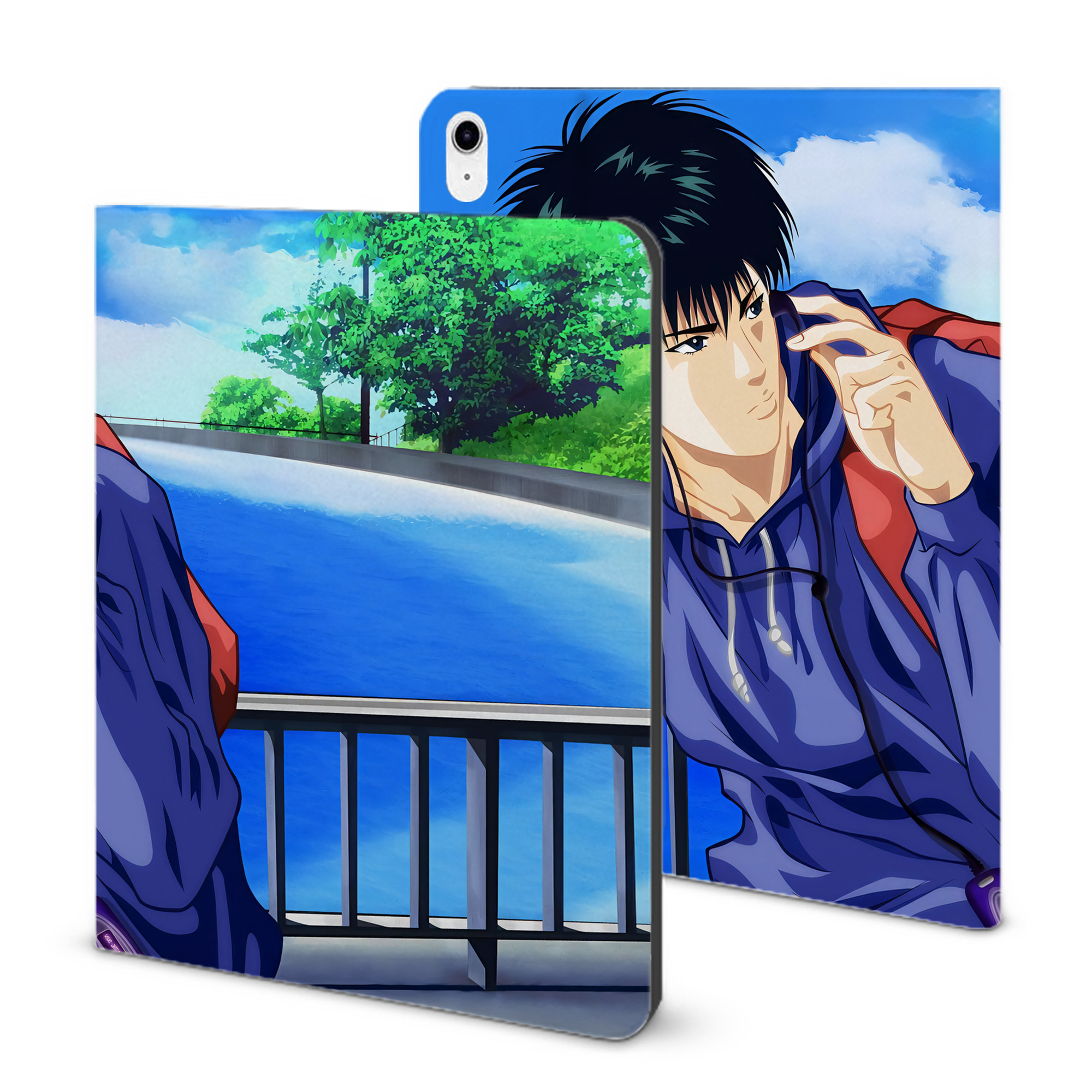 （画像用） SLAM DUNK／スラムダンク IPad ケース ブック型 PUレザー TPU 耐衝撃 軽量 薄型 ペン収納なし 全面保護 IPad 各モデル対応